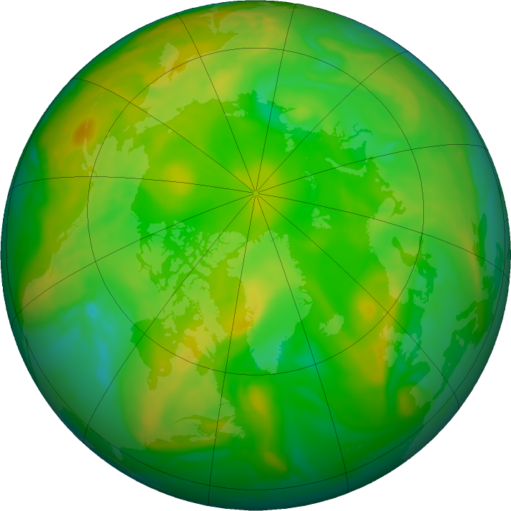 Arctic ozone map for 18 June 2022